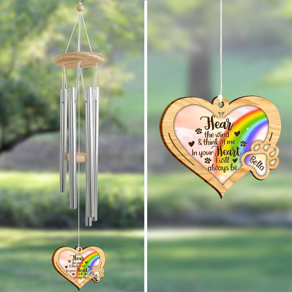 Hör den Wind und denk an mich – personalisiertes Hunde-Windspiel