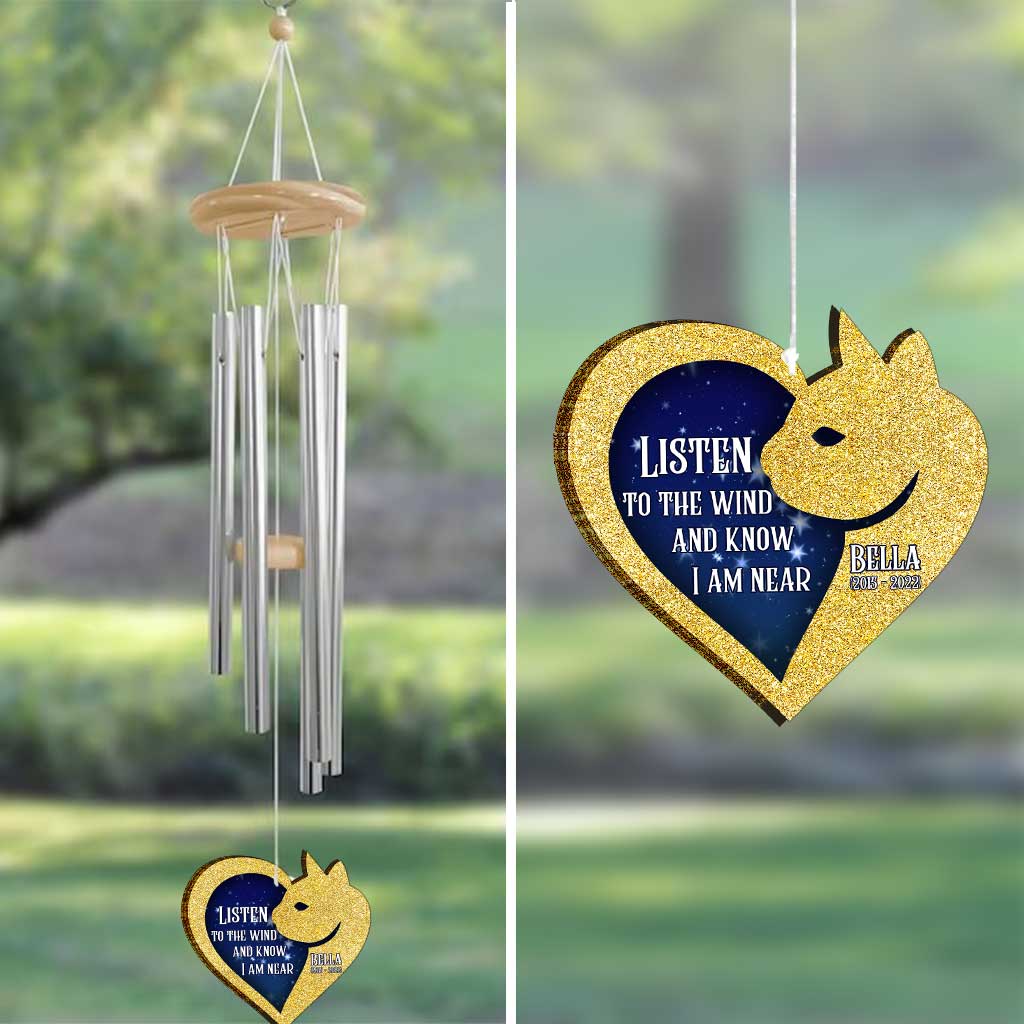 Höre dem Wind zu – personalisiertes Katzen-Windspiel