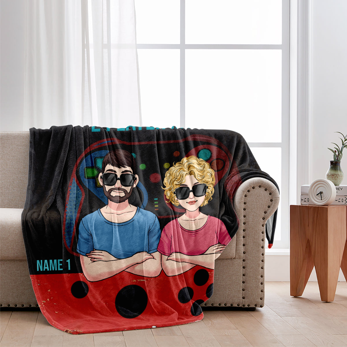 Für immer im 2-Spieler-Modus – Personalisierte Videospieldecke