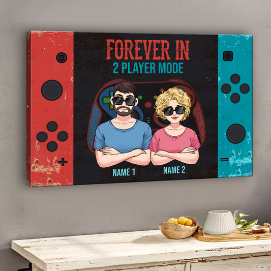 Forever In 2 Player Mode – Personalisierte Videospiel-Leinwand und Poster