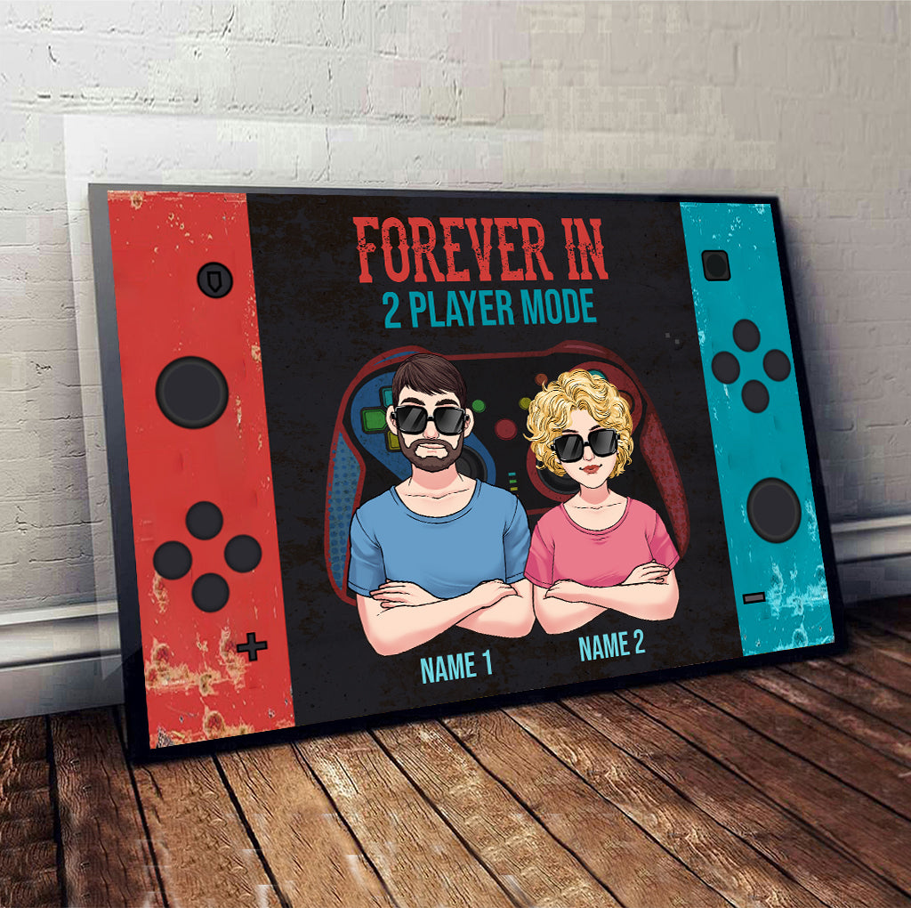 Forever In 2 Player Mode – Personalisierte Videospiel-Leinwand und Poster