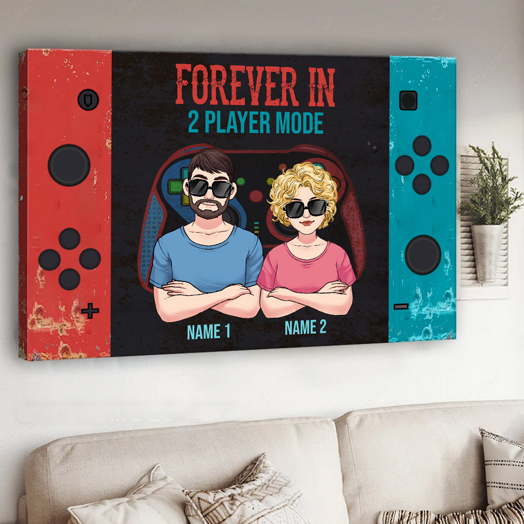 Forever In 2 Player Mode – Personalisierte Videospiel-Leinwand und Poster