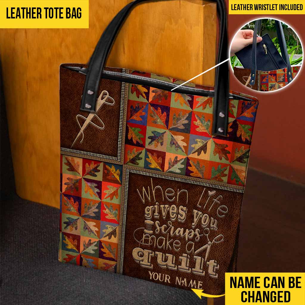 Wenn das Leben dir Stoffreste gibt – Personalisierte Quilt-Tragetasche