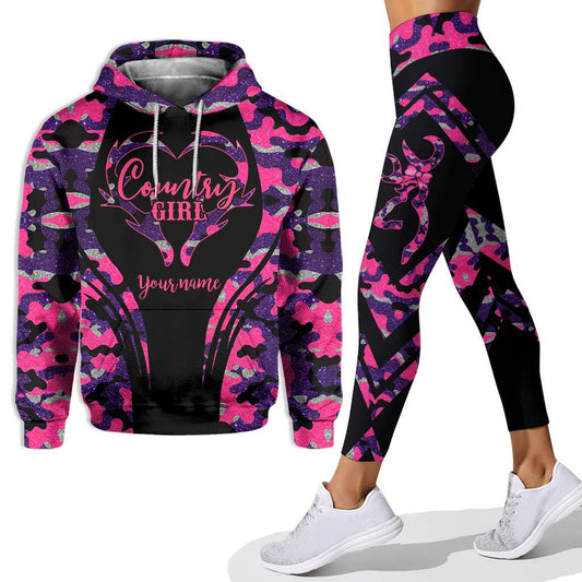 Country Girl – Personalisierter Jagd-Hoodie und Leggings