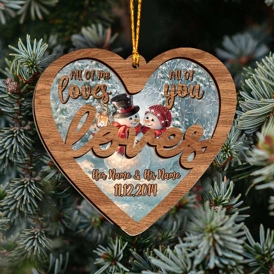 All Of Me Loves – Personalisierter Weihnachtsschmuck für Paare (mehrlagig)