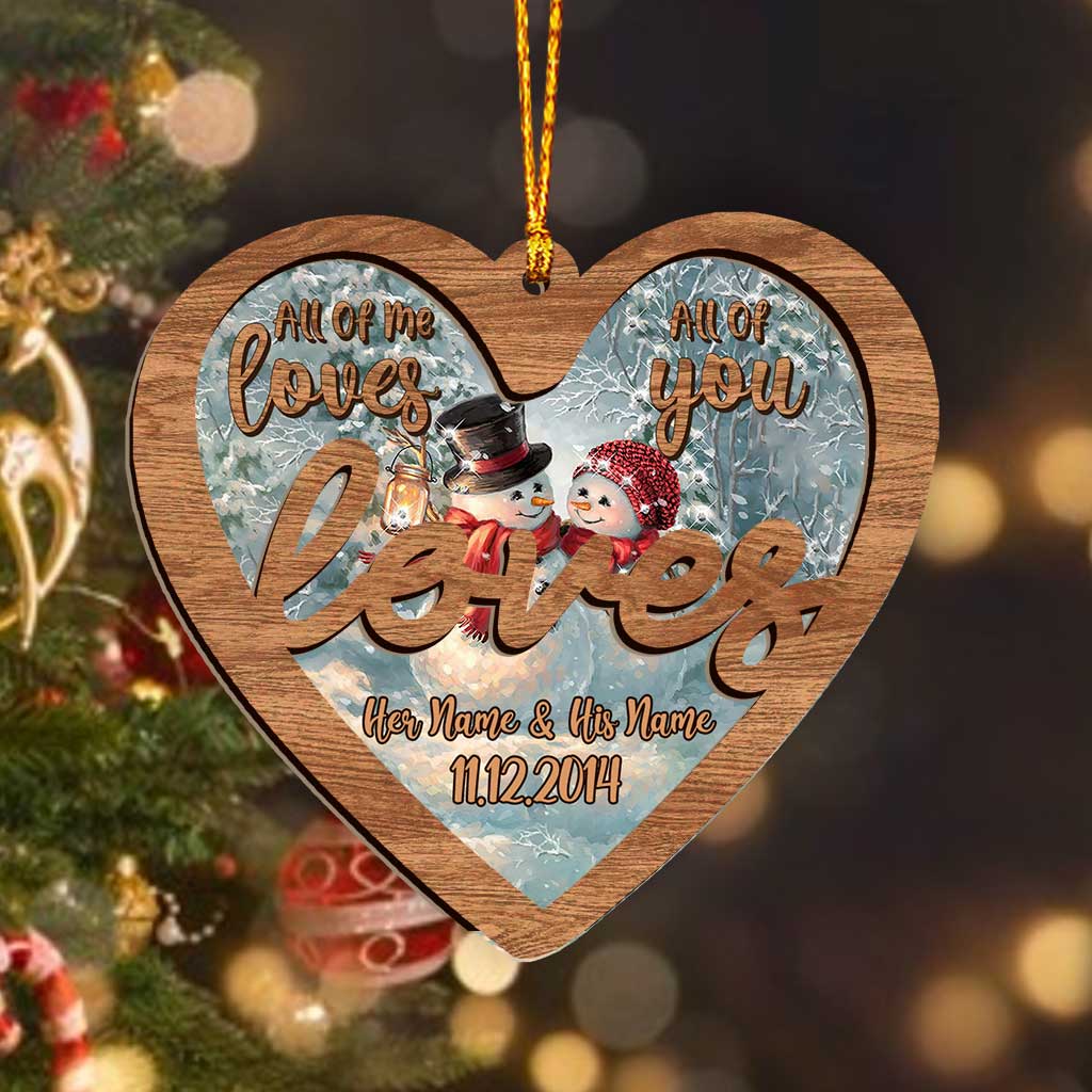 All Of Me Loves – Personalisierter Weihnachtsschmuck für Paare (mehrlagig)
