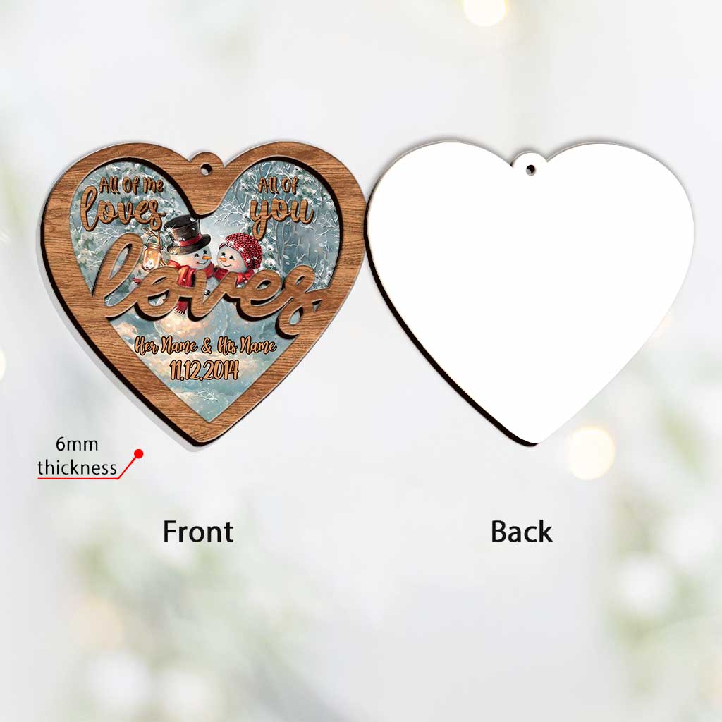 All Of Me Loves – Personalisierter Weihnachtsschmuck für Paare (mehrlagig)