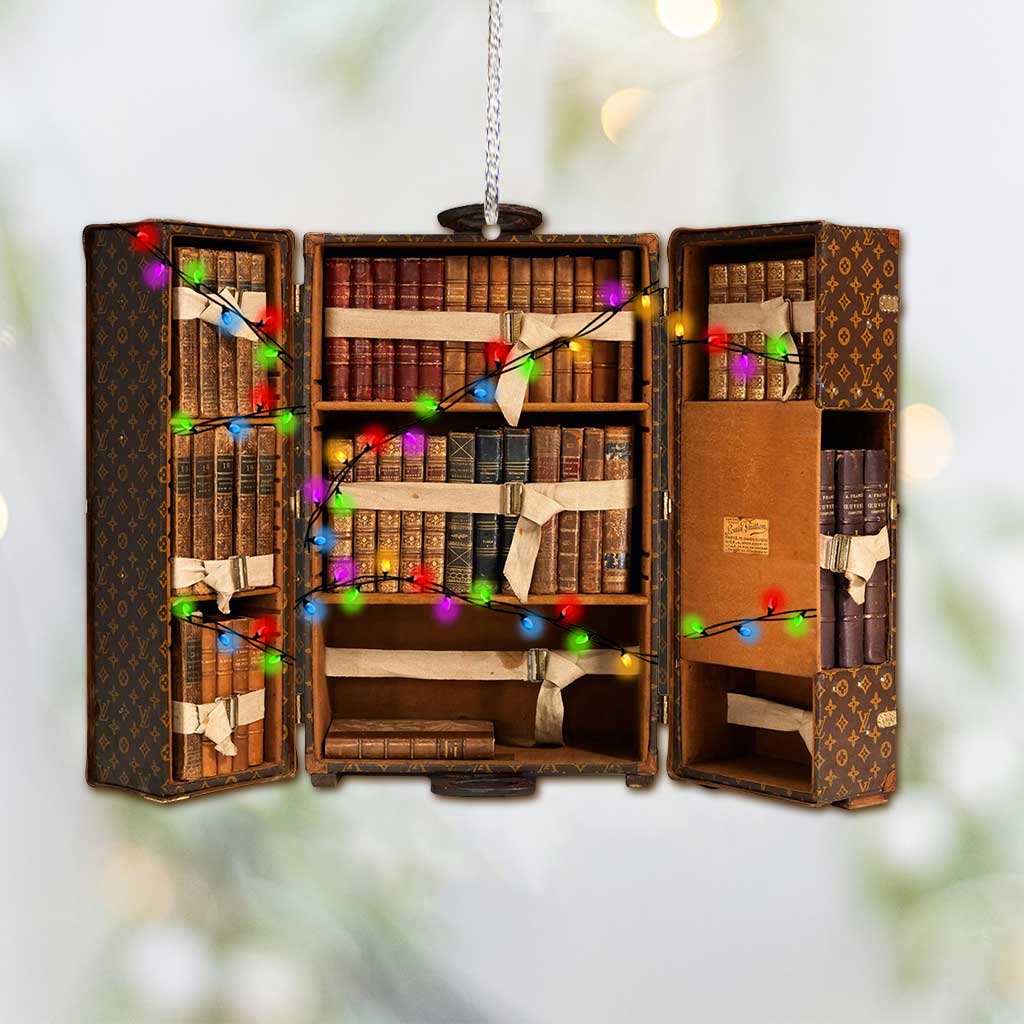 Mein Gepäck ist voll von - Weihnachtsbuch-Ornament (beidseitig bedruckt)