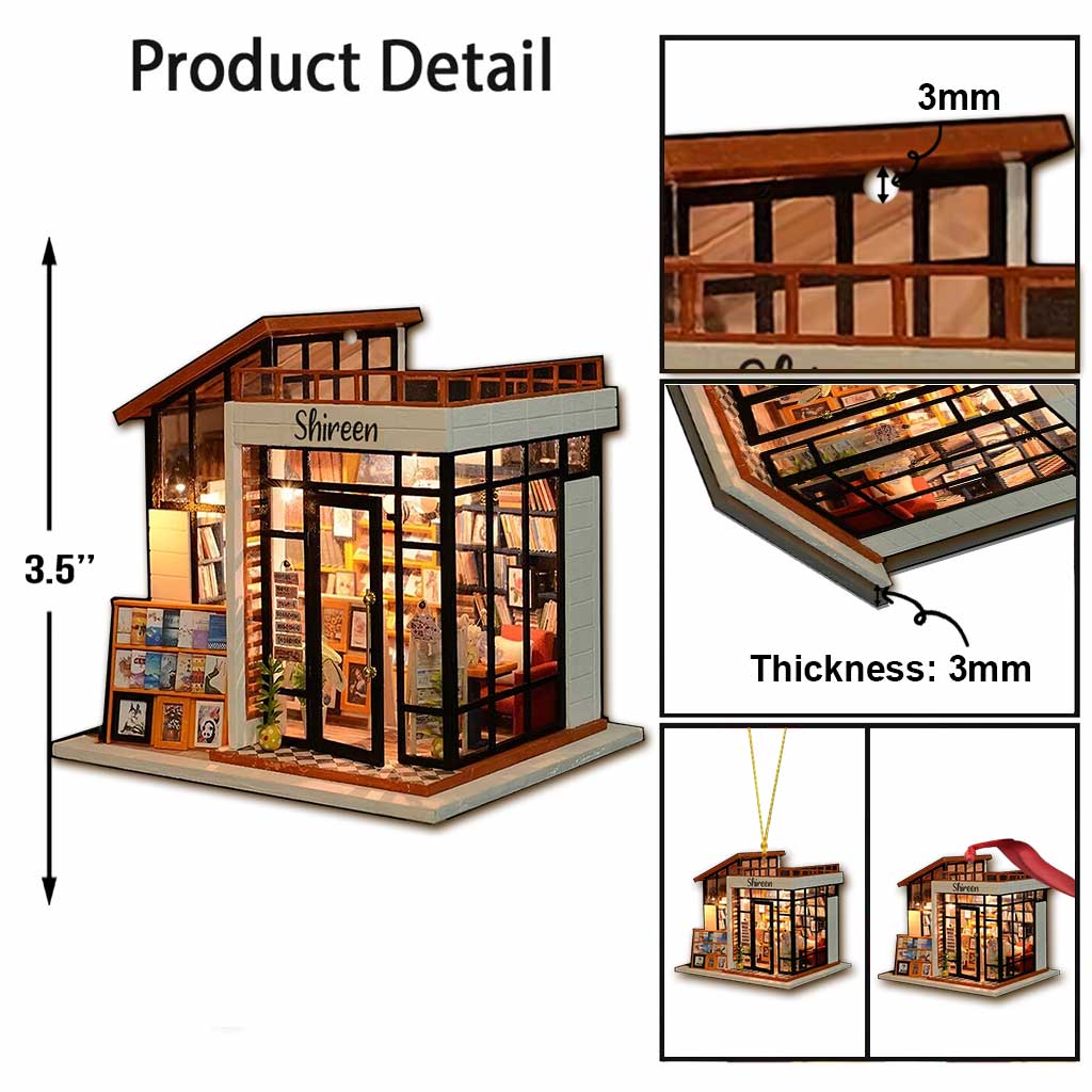 Mein Traumort – Personalisierter Weihnachtsschmuck in Buchform (beidseitig bedruckt)
