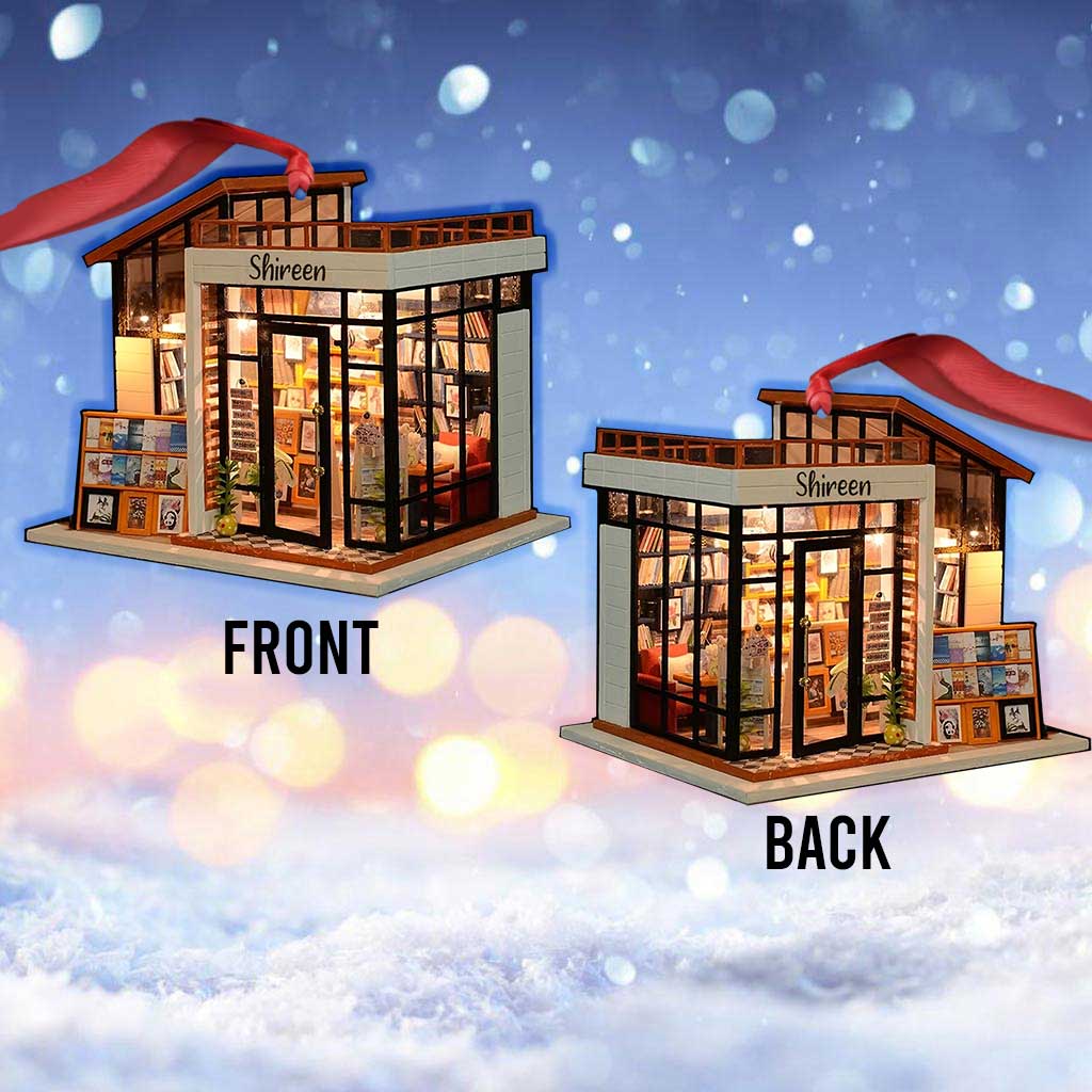 Mein Traumort – Personalisierter Weihnachtsschmuck in Buchform (beidseitig bedruckt)