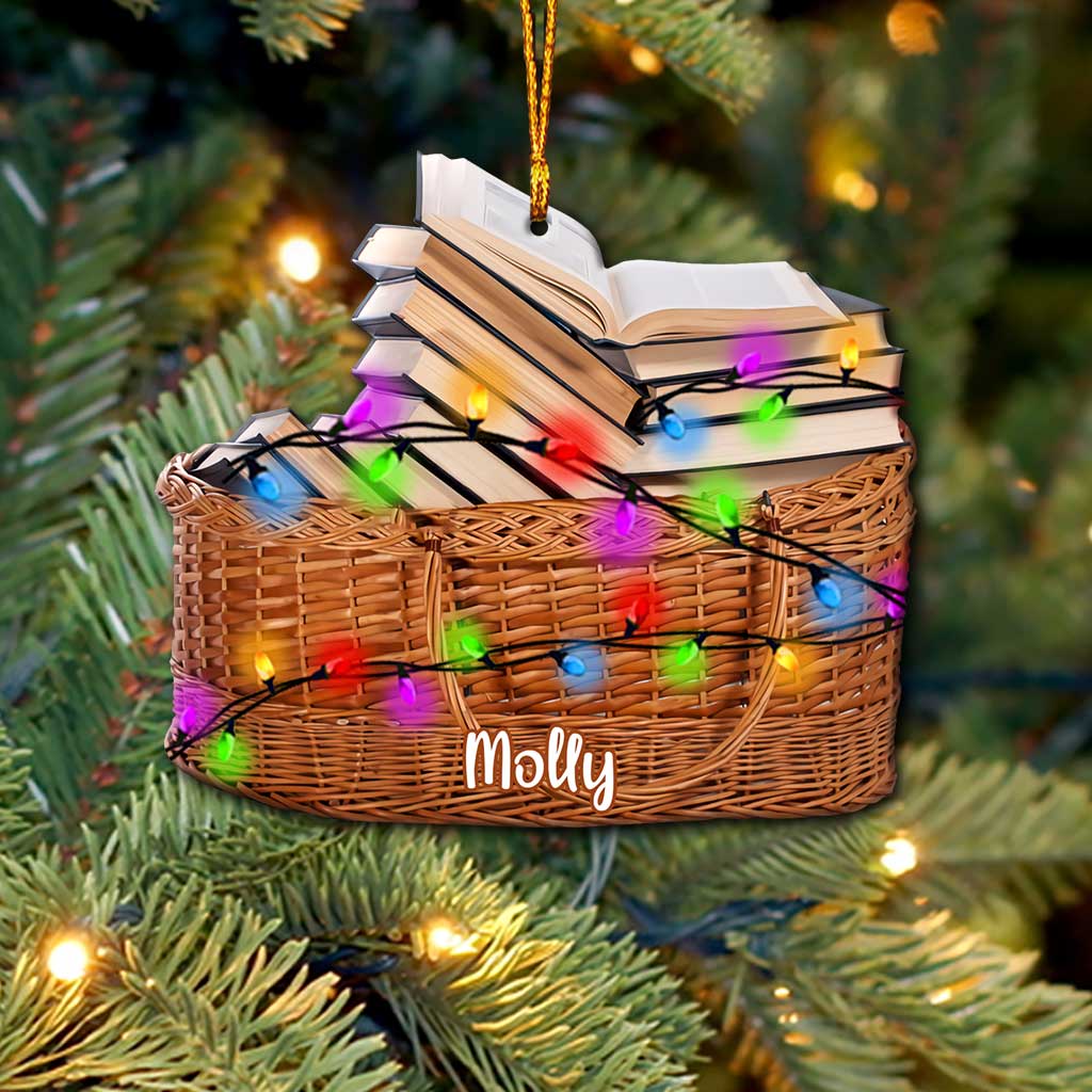 Mein Picknick sieht so aus – personalisierter Weihnachtsschmuck in Buchform (beidseitig bedruckt)