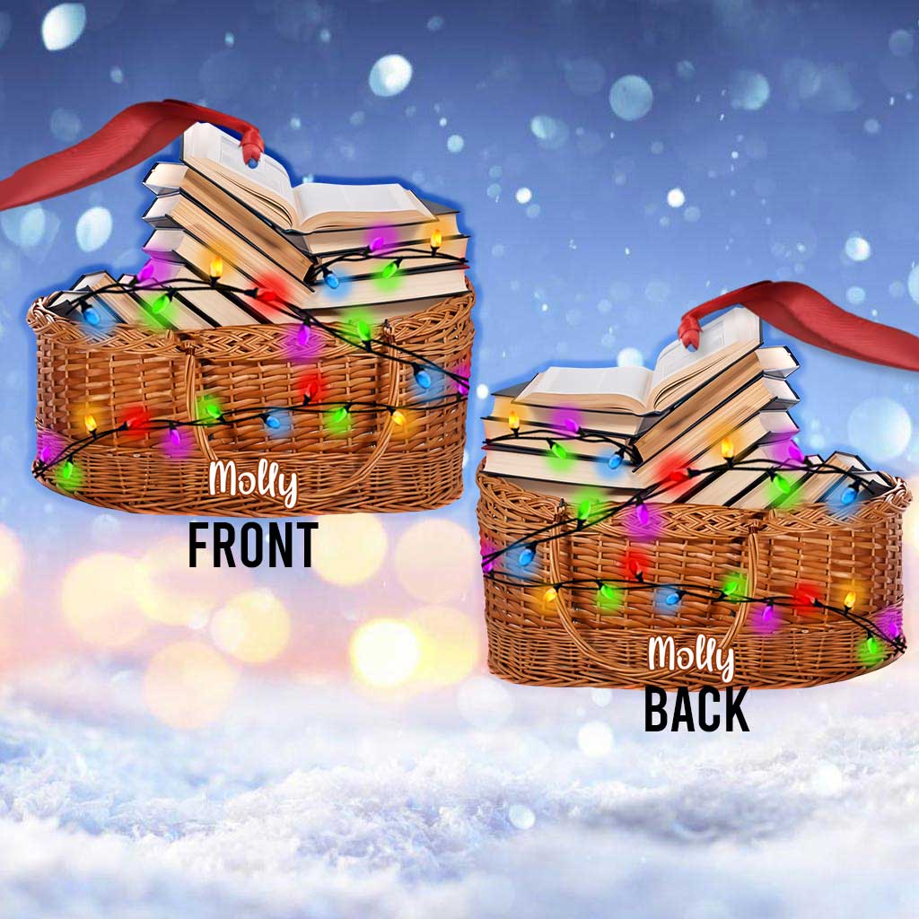 Mein Picknick sieht so aus – personalisierter Weihnachtsschmuck in Buchform (beidseitig bedruckt)