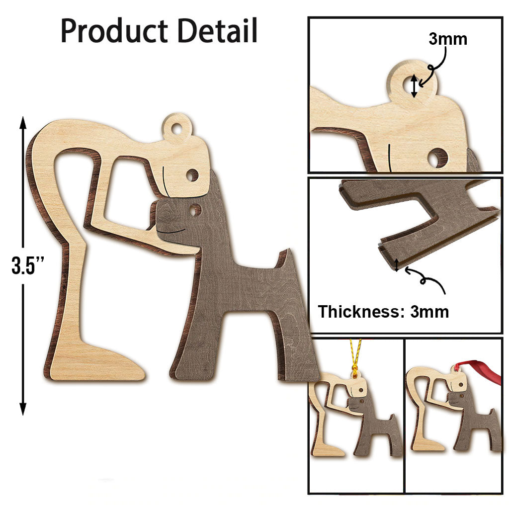 Mein geliebter Vierbeiner – Weihnachtsschmuck mit Hundemotiv (beidseitig bedruckt)