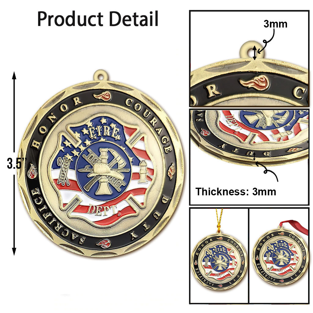 Love Firefighters - Christmas Firefighter Ornament (Printed On Both Sides)