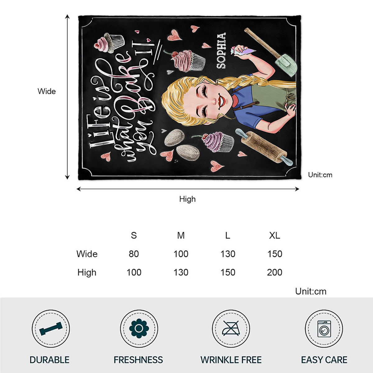 Das Leben ist, was du daraus backst – personalisierte Backdecke