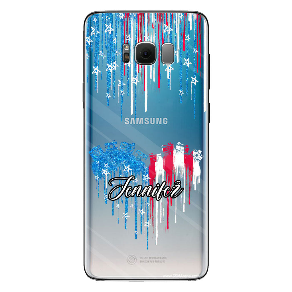 Liebe zur Fotografie – Personalisierte transparente Handyhülle für Fotografie