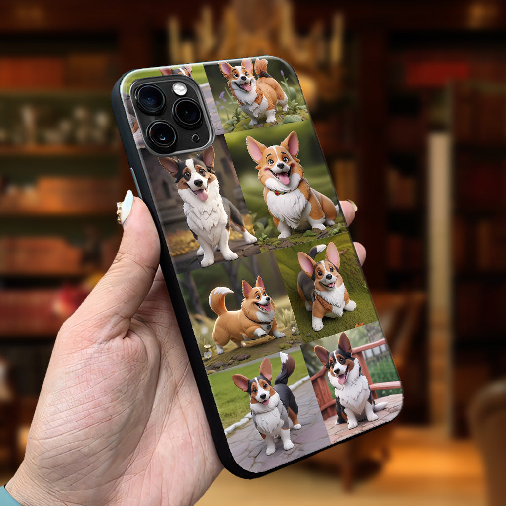 Cartoonisierte Haustierfoto-Collage – Geschenk für Hunde- und Katzenliebhaber – Personalisierte Handyhülle