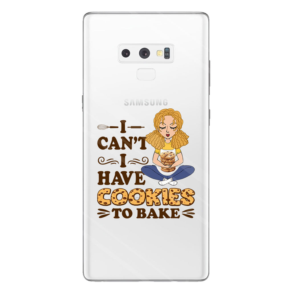 I Can't I Have Cookies To Bake - Personalized Baking Clear Phone Case