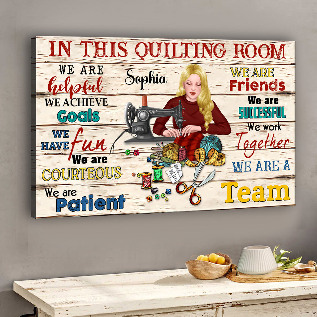In diesem Quiltraum – Personalisierte Quilt-Leinwand und Poster