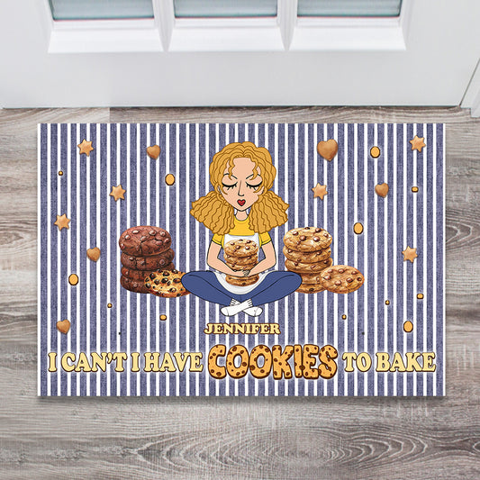 Ich kann nicht, ich muss Kekse backen – Personalisierte Fußmatte zum Backen