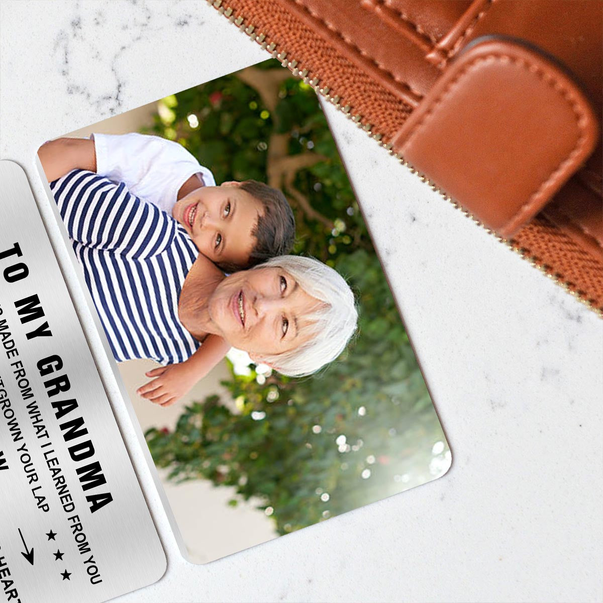 An meinen Vater – Geschenk für Papa, Oma, Opa, Mama, Onkel, Tante – Personalisierte Brieftaschenkarte