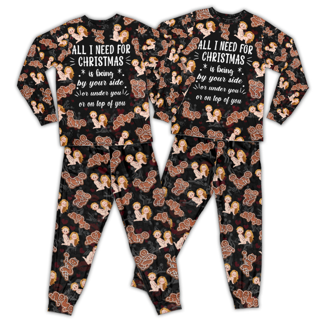 Alles, was ich zu Weihnachten brauche, bist du – personalisiertes Partnerpyjama-Set