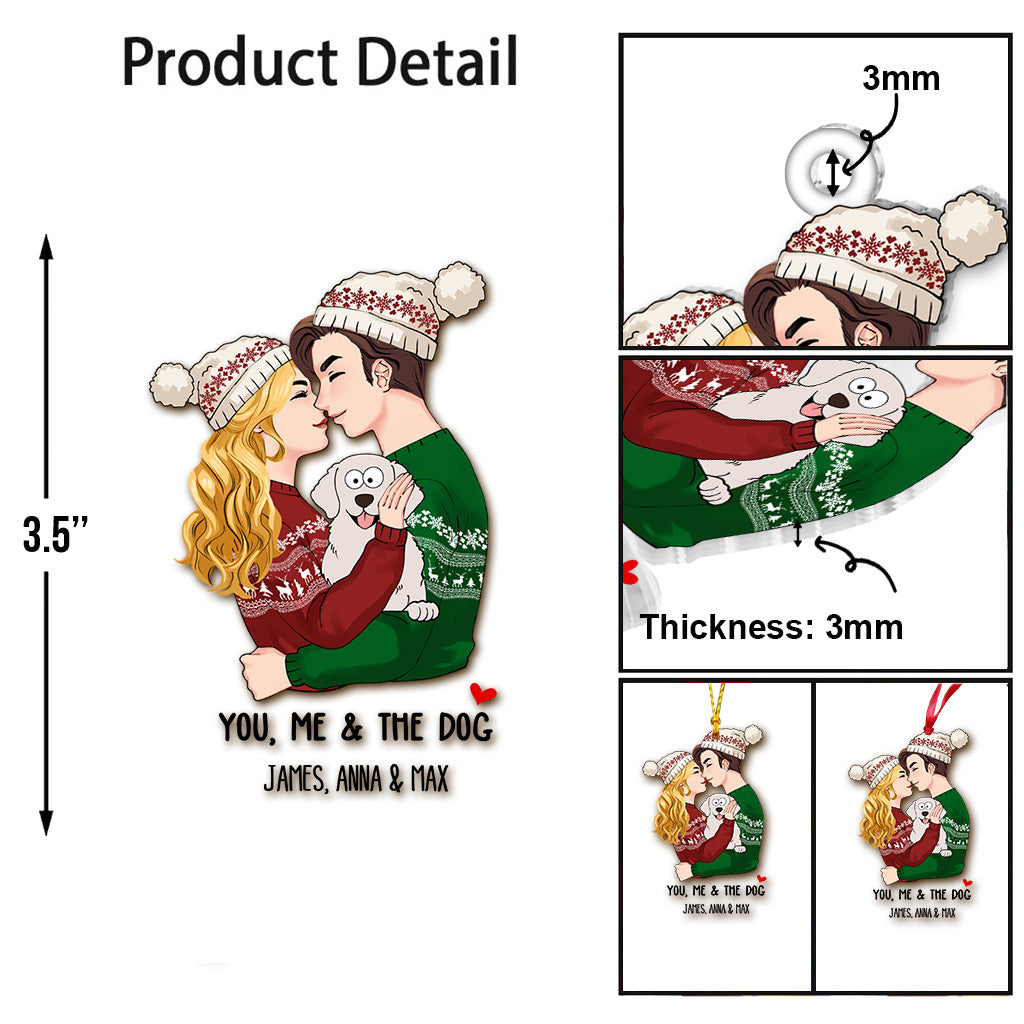 Du, ich und der Hund/die Katze – Geschenk für Hunde- und Katzenliebhaber – Personalisierter transparenter Anhänger