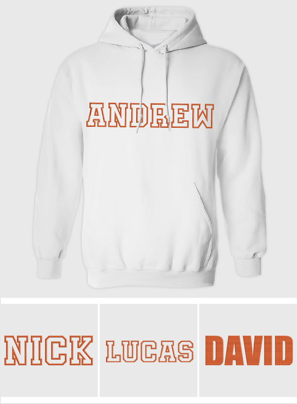 Personalisierter Hoodie mit Stickerei für Stiefväter – individueller Name