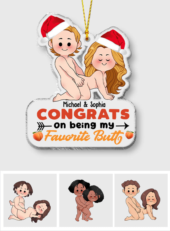 Glückwunsch, dass du mein Lieblings-Po bist – Geschenk für Freundin, Freund, Ehefrau, Ehemann – Personalisierter transparenter Anhänger