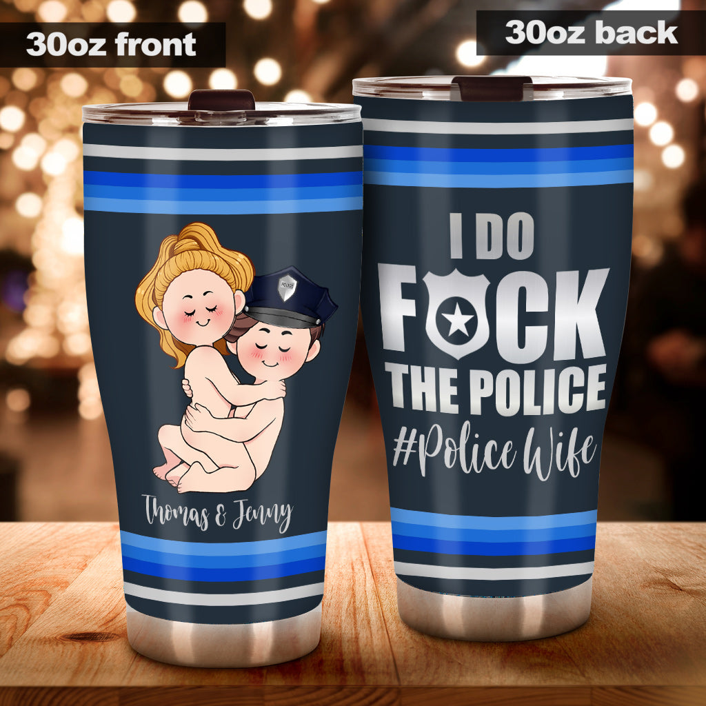 Ich liebe die Polizei – personalisierter Paar-Trinkbecher