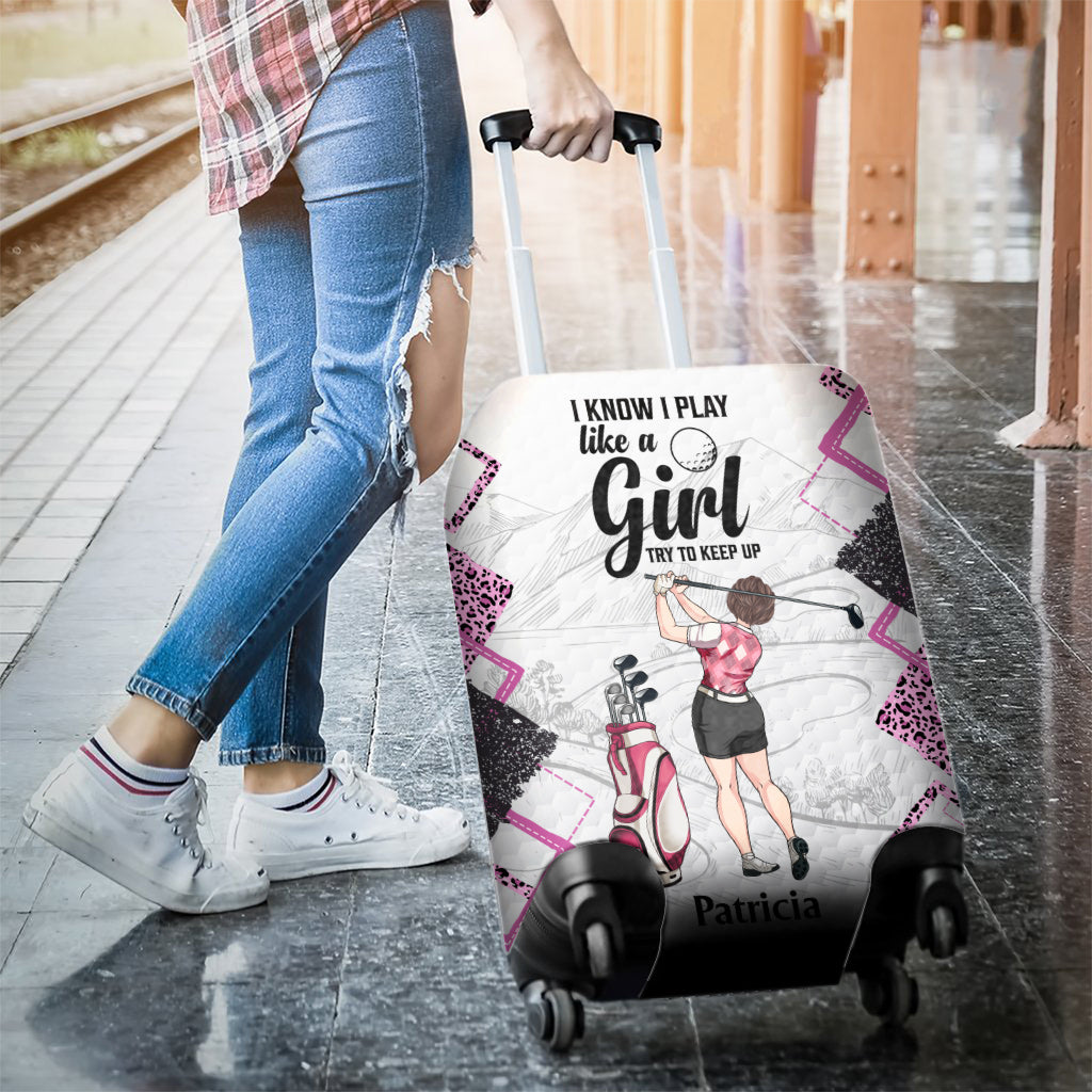 Golfunterricht – Golfgeschenk für sie, Freundin, Ehefrau, Tochter – Personalisierte Gepäckhülle
