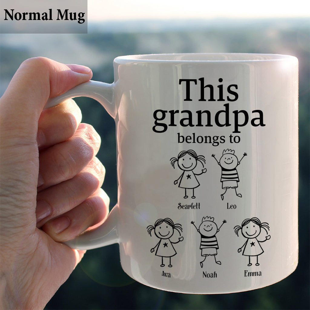 Dieser Opa gehört zu - Personalisierte Opa-Tasse