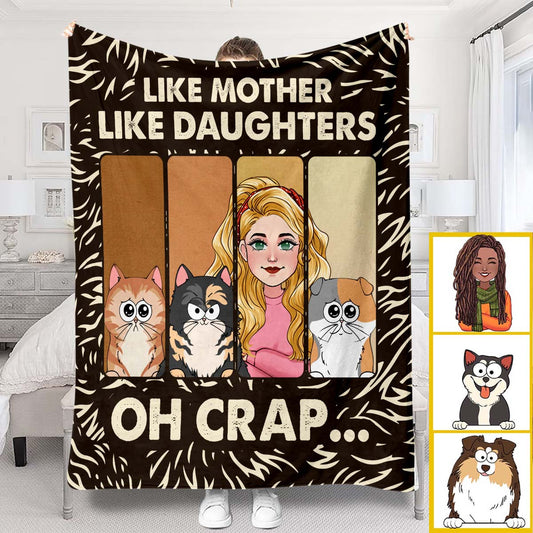 Wie die Mutter, so der Vater, so die Tochter, so der Sohn. Katzen- und Hundeliebhaber – personalisierte Katzendecke