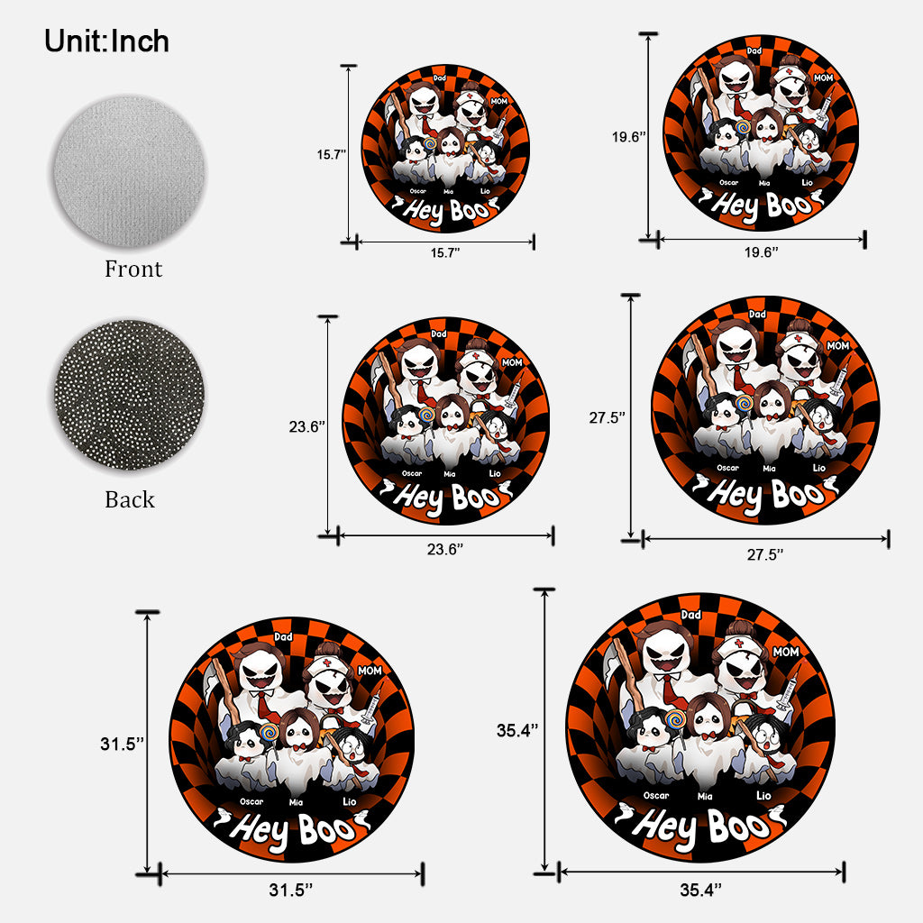 Fröhliches Halloween – Personalisierte Fußmatte in Familienform