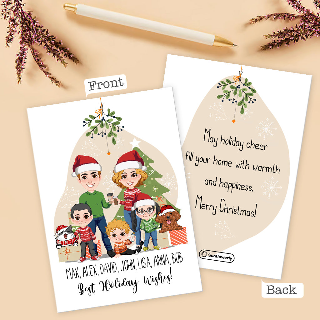 Family Christmas Card - Personalized Family Greeting Card