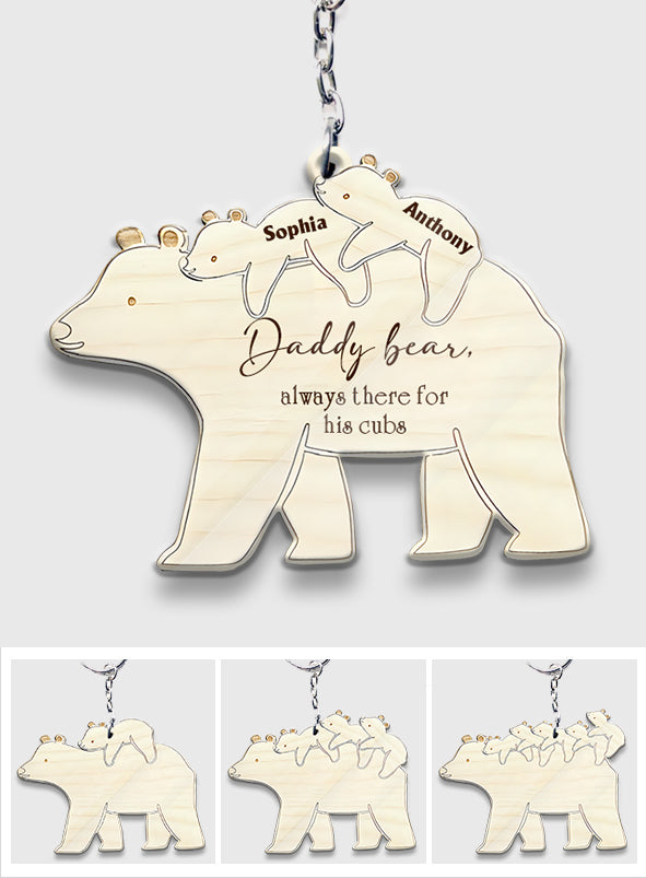 Wir lieben dich – Geschenk für Papa – Personalisierter Schlüsselanhänger