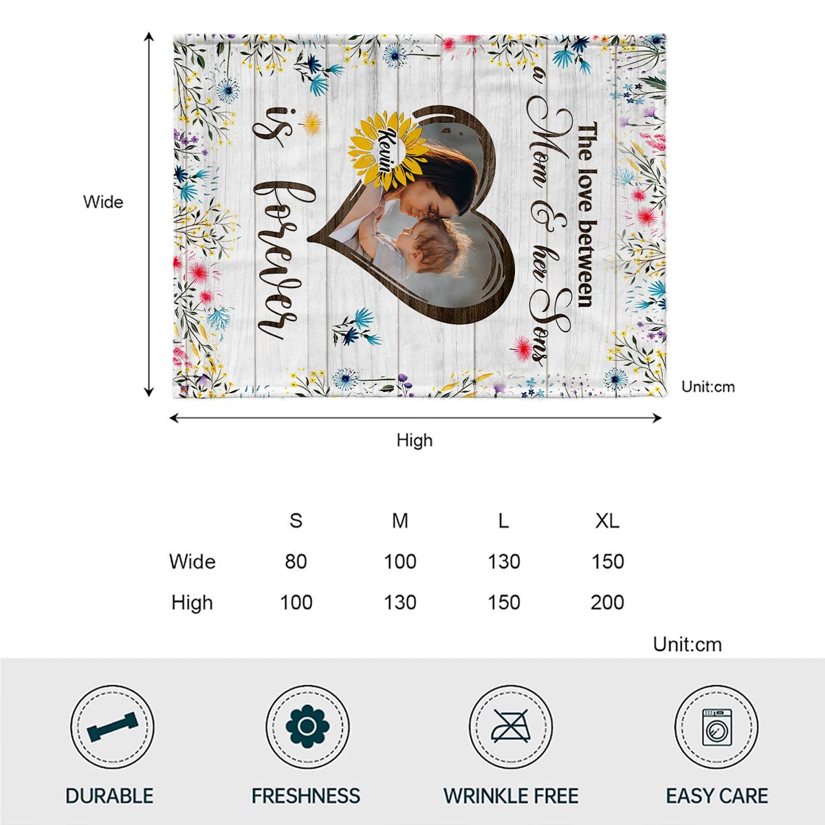 Wenn wir eine Blume hätten – personalisierte Mutterdecke