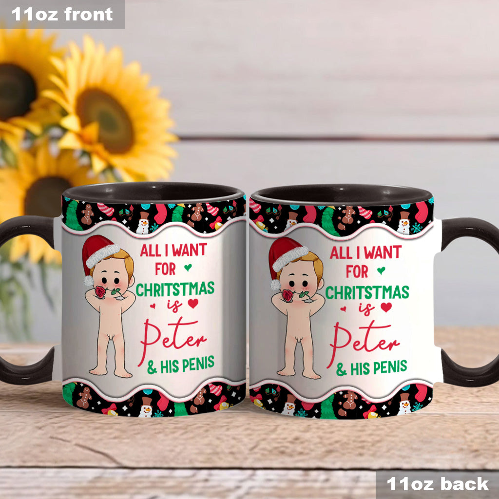 Alles, was ich mir zu Weihnachten wünsche – Personalisierte Tasse für Paare