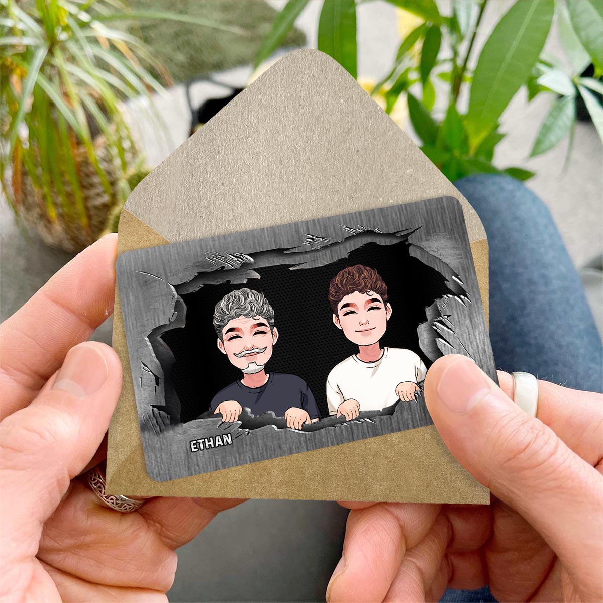 Thanks For Being My Hero - Personalized Father Wallet Insert Card