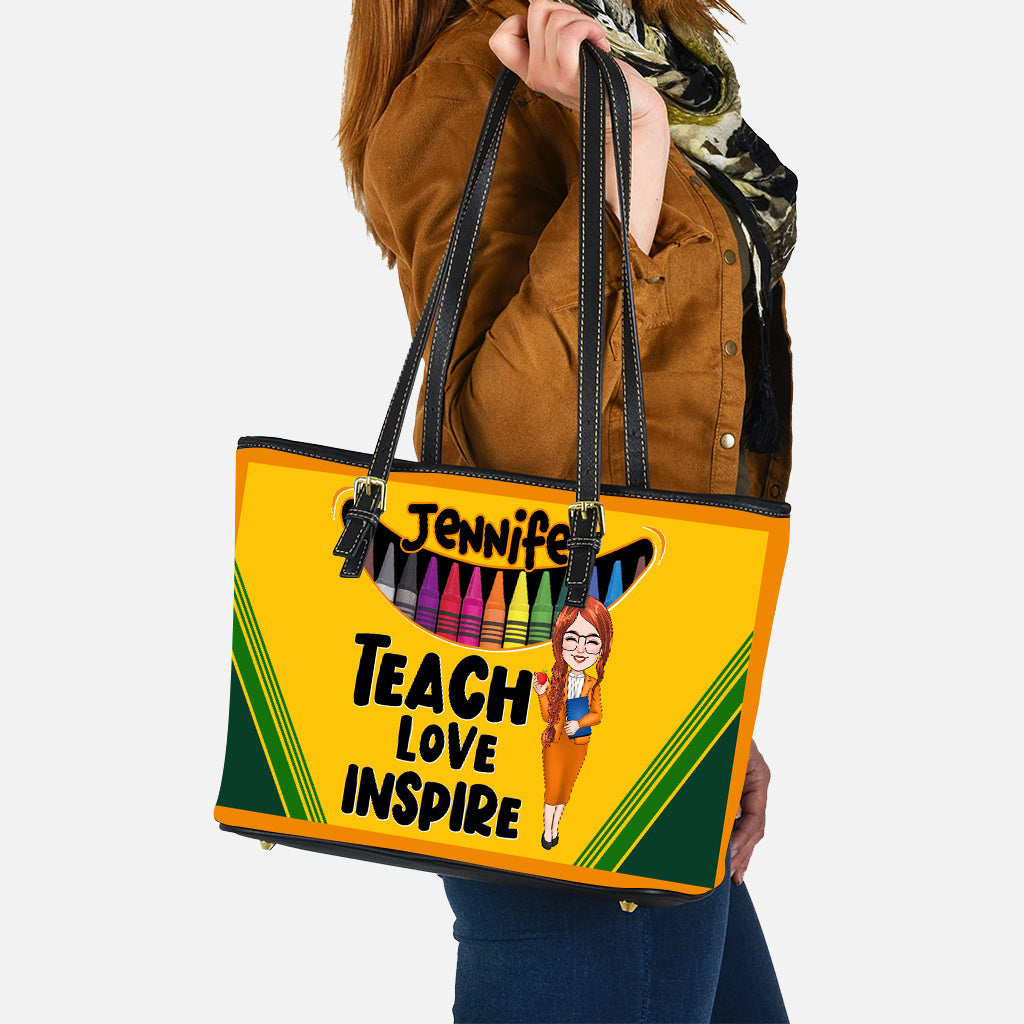 Positive Affirmationen Schmetterling - Personalisierte Schmetterlings-Ledertasche