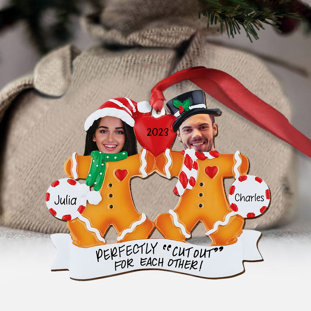 Perfectly Cut Out For Each Other - Personalized Couple Ornament