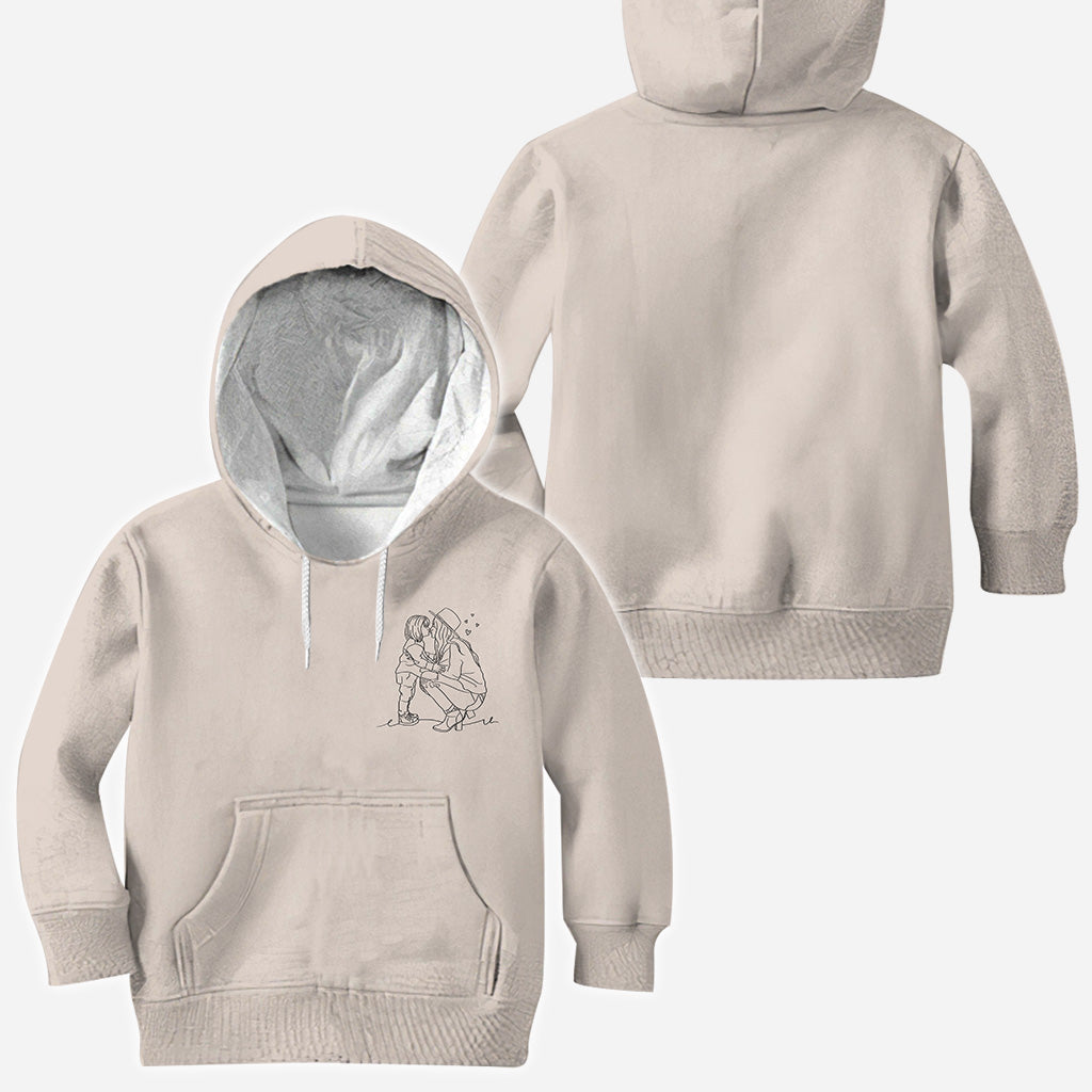 Strichzeichnung - Personalisiertes Stiefmutter-T-Shirt