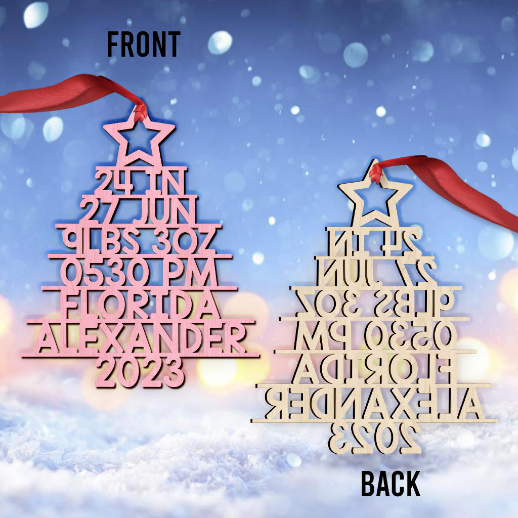 Baby's First Christmas - Gift for Newborn, mom, dad - Personalized Ornament