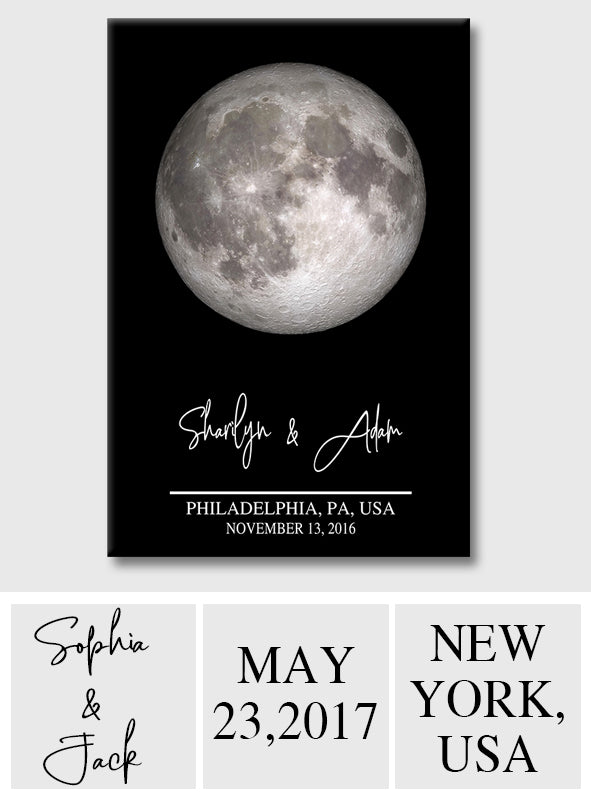 The Day We Met - Personalized Couple Canvas And Poster