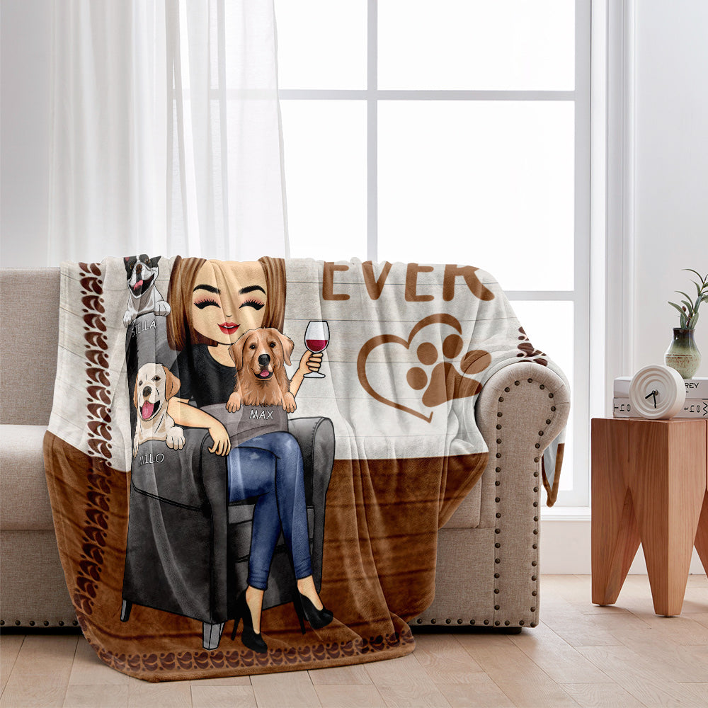 Die beste Hundemama aller Zeiten – personalisierte Decke