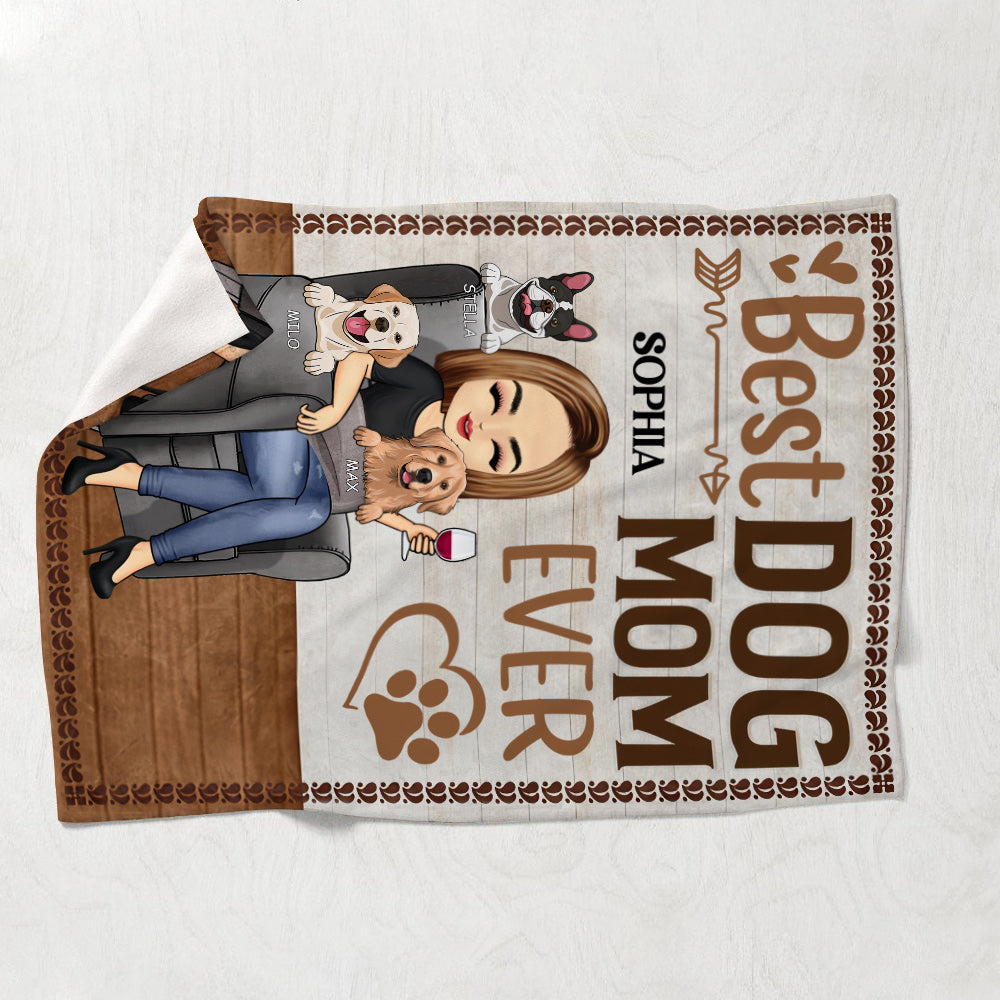 Die beste Hundemama aller Zeiten – personalisierte Decke