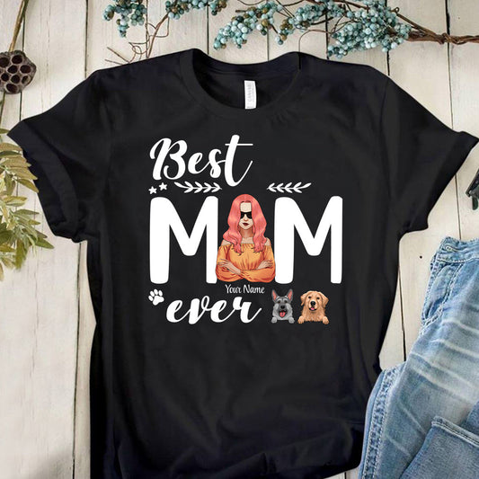Die beste Hundemama aller Zeiten – personalisiertes T-Shirt und Hoodie