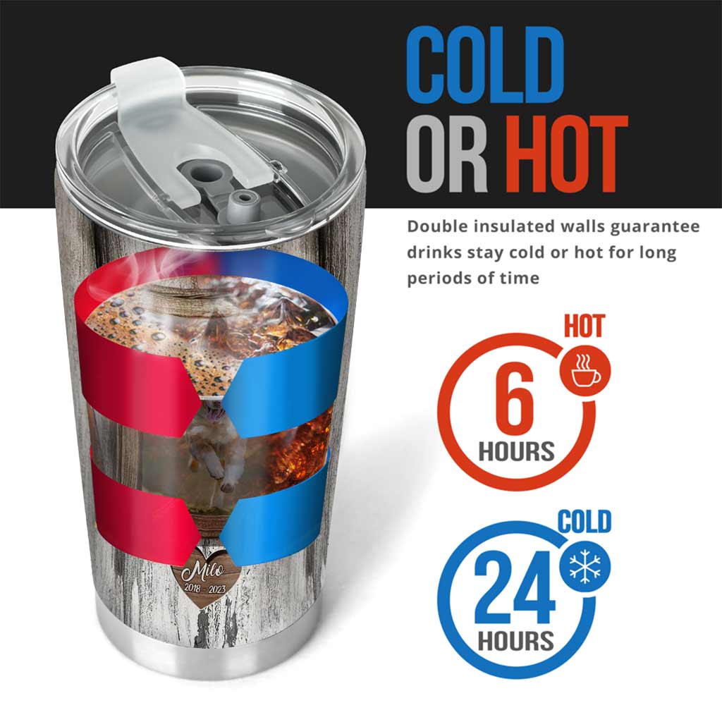 Diejenigen, die wir lieben, gehen nicht weg – personalisierter Hunde-Trinkbecher