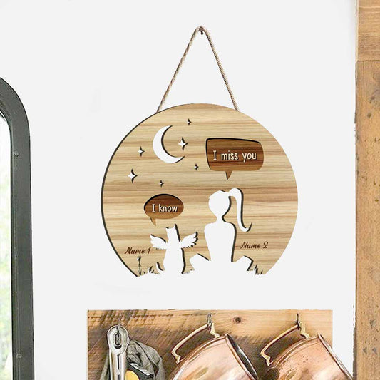 Ich vermisse dich – Personalisiertes Katzen-Holzschild