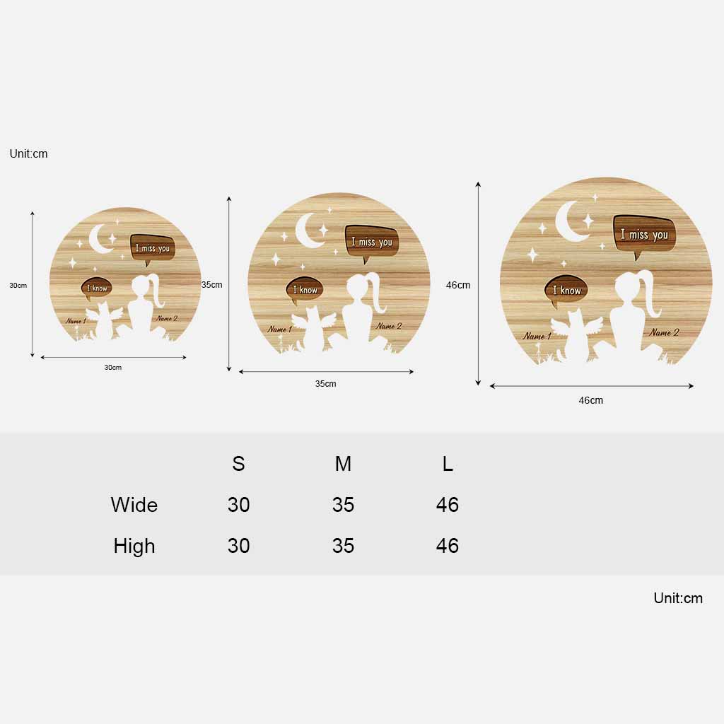Ich vermisse dich – Personalisiertes Katzen-Holzschild